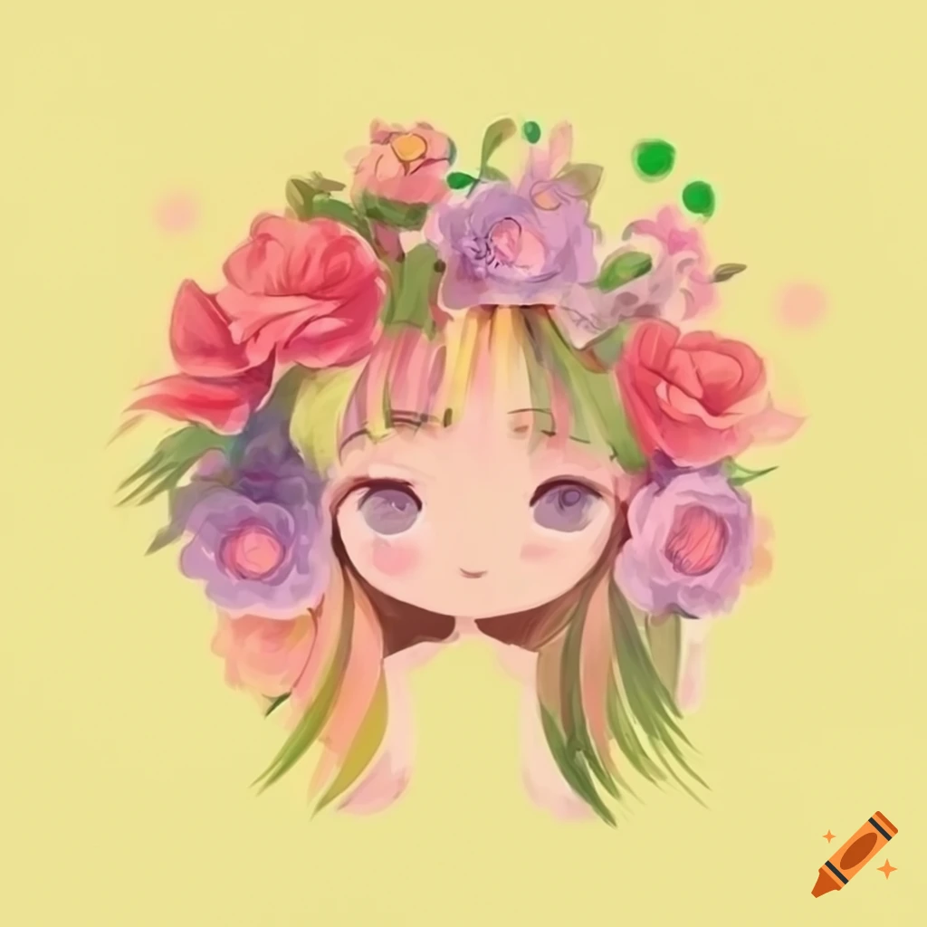 Cute flower logo for spring dream store