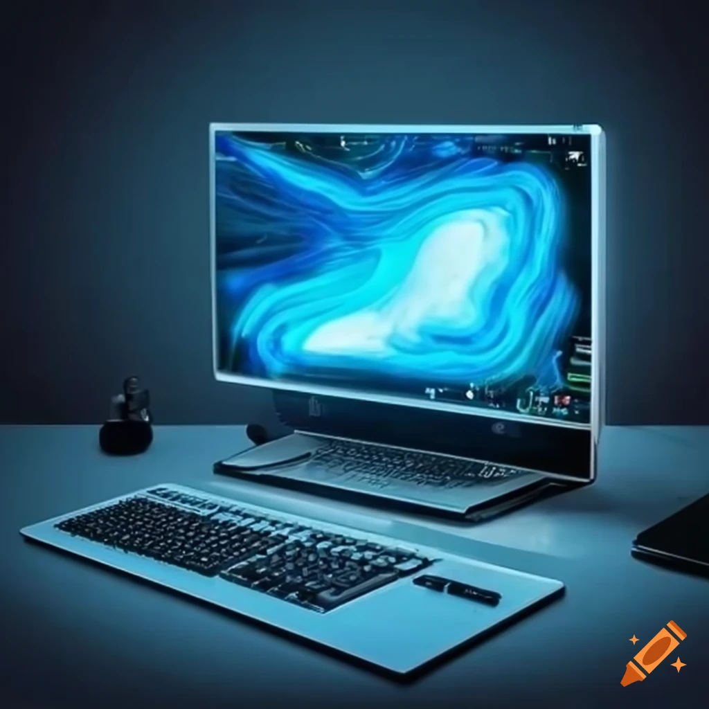 Modern and powerful computer on Craiyon
