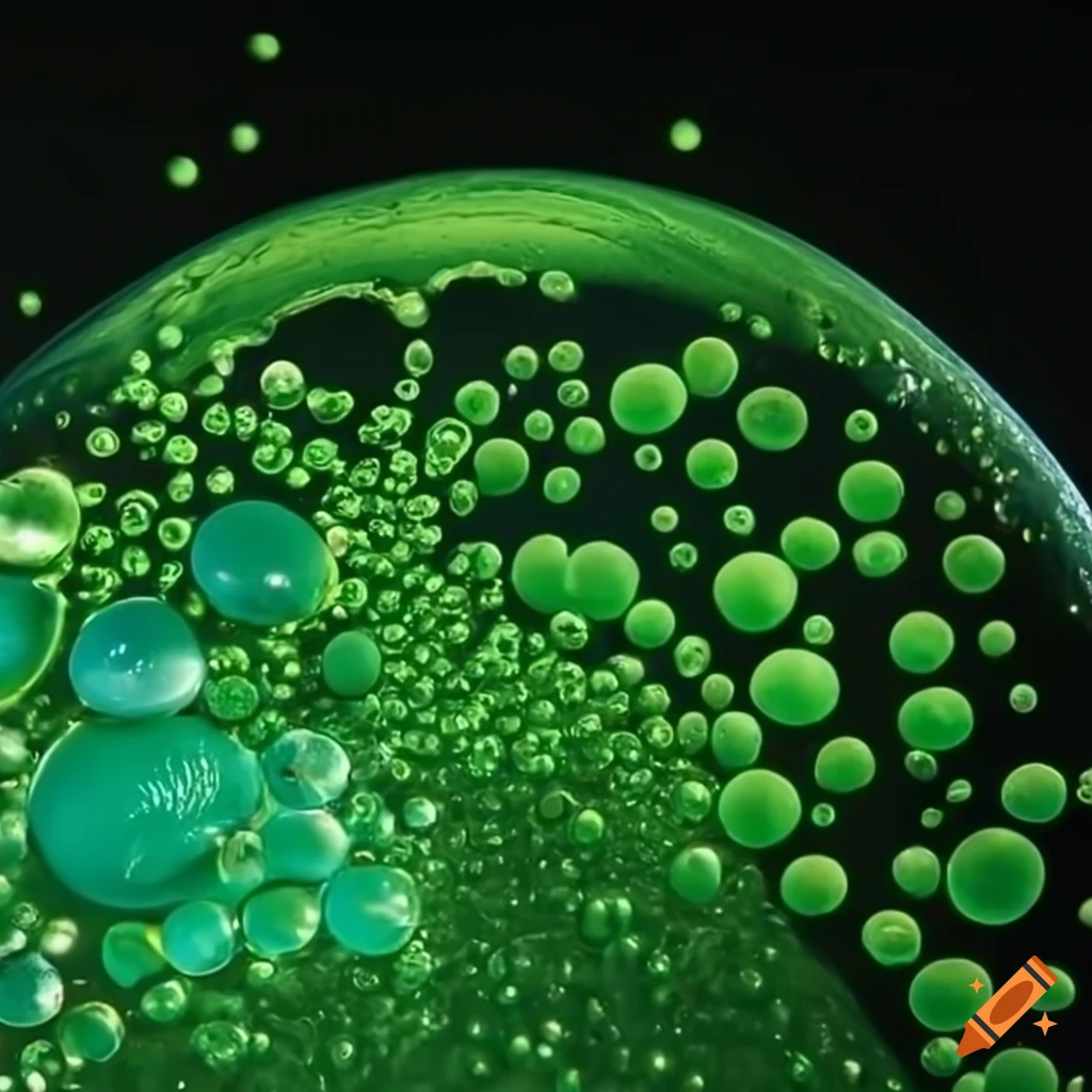 green slime bubbles