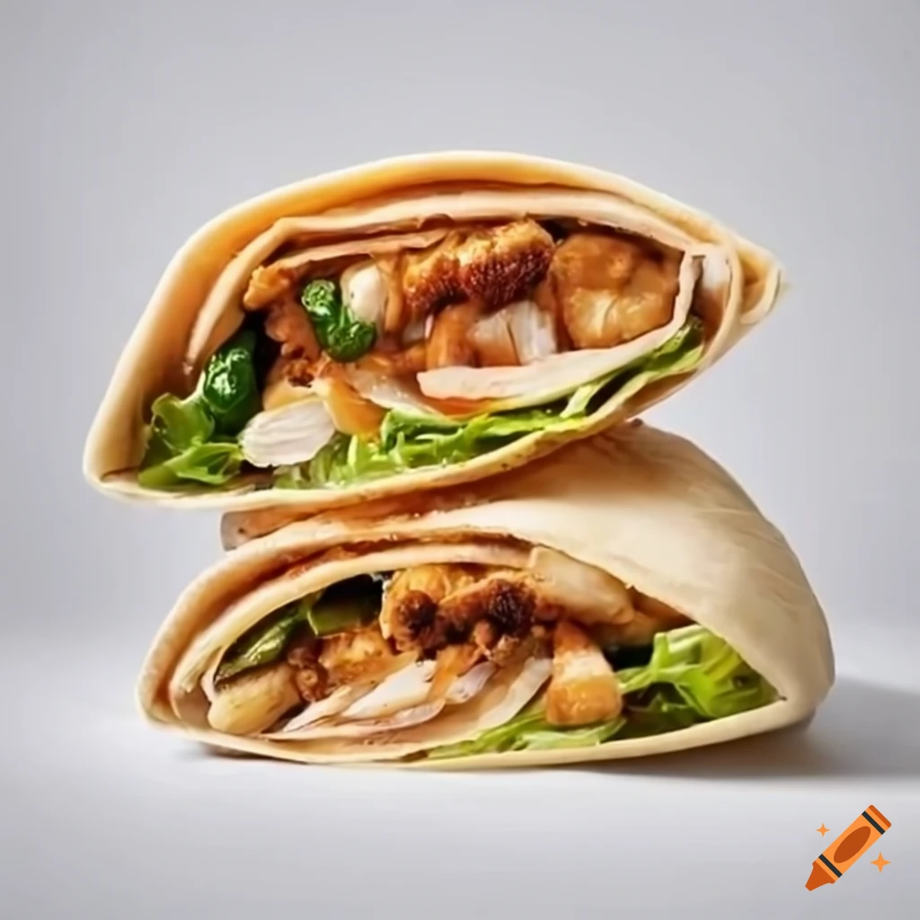 Shwarma On Rocks Delicious chicken shwarma wrap on Craiyon