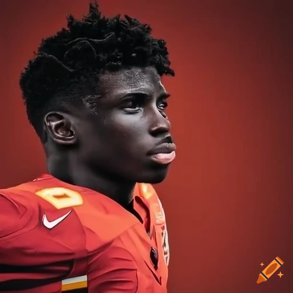 Tyreek hill with stink lines above him on Craiyon