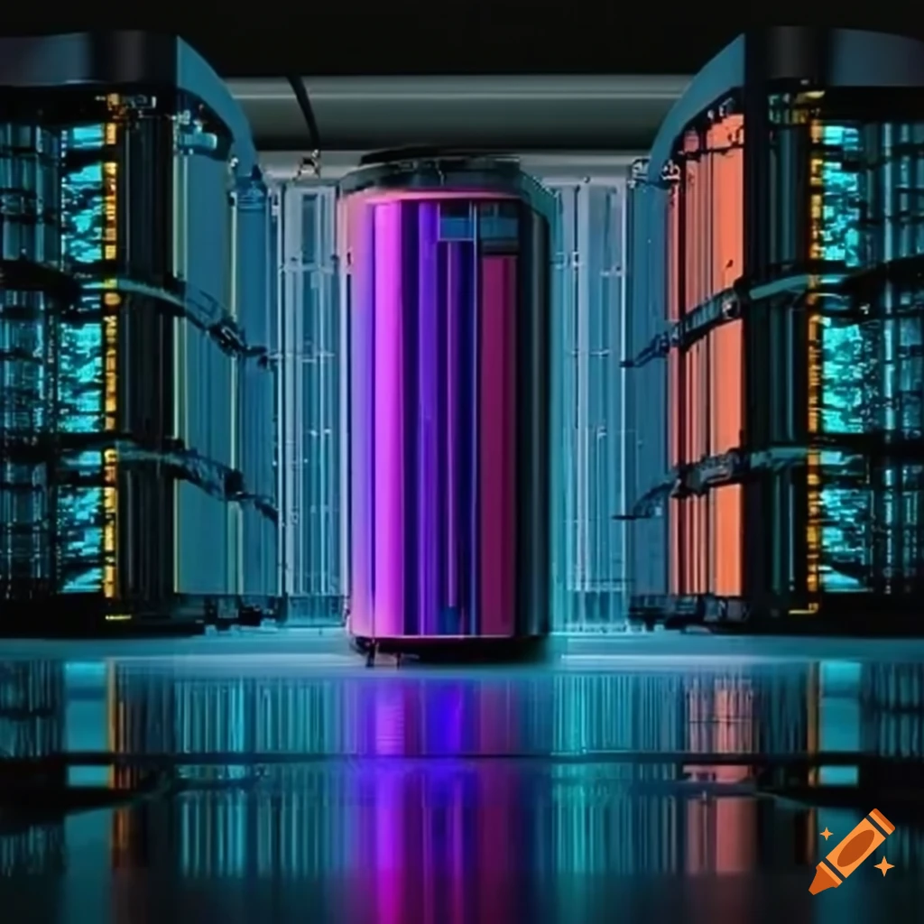 Image of computers and a supercomputer on Craiyon