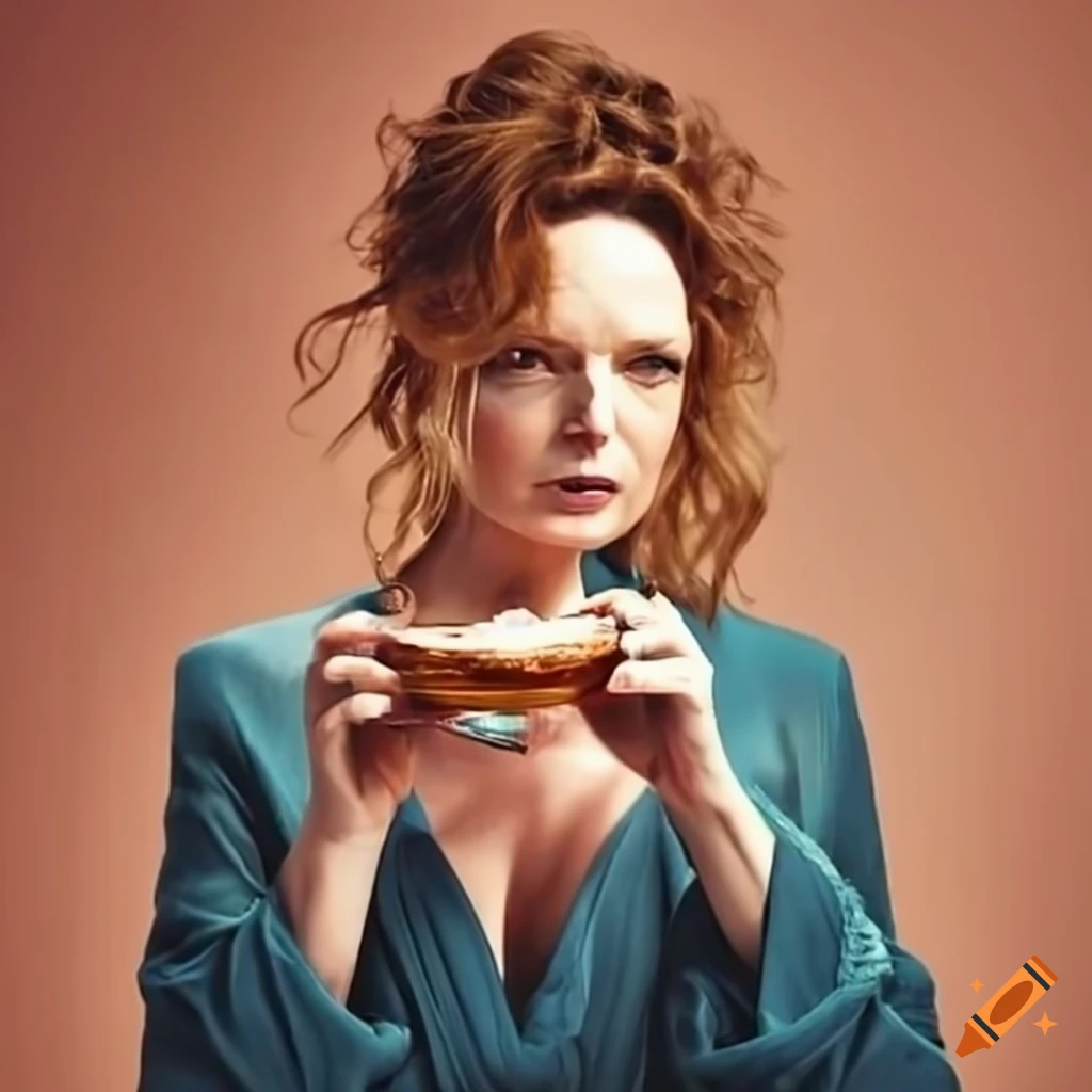 Rebecca ferguson enjoying french toast