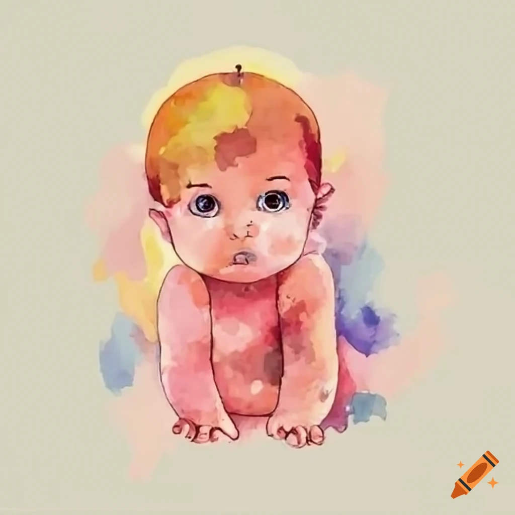 Mother And small Baby drawing free image download
