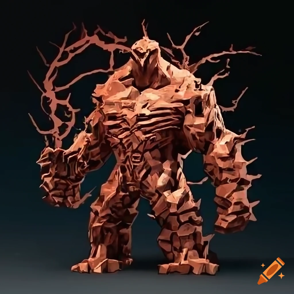 Copper golem sculpture on Craiyon