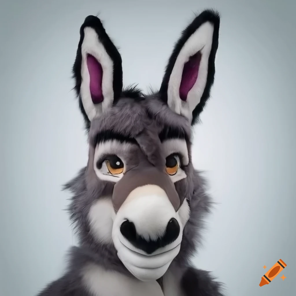 grey donkey fursuit