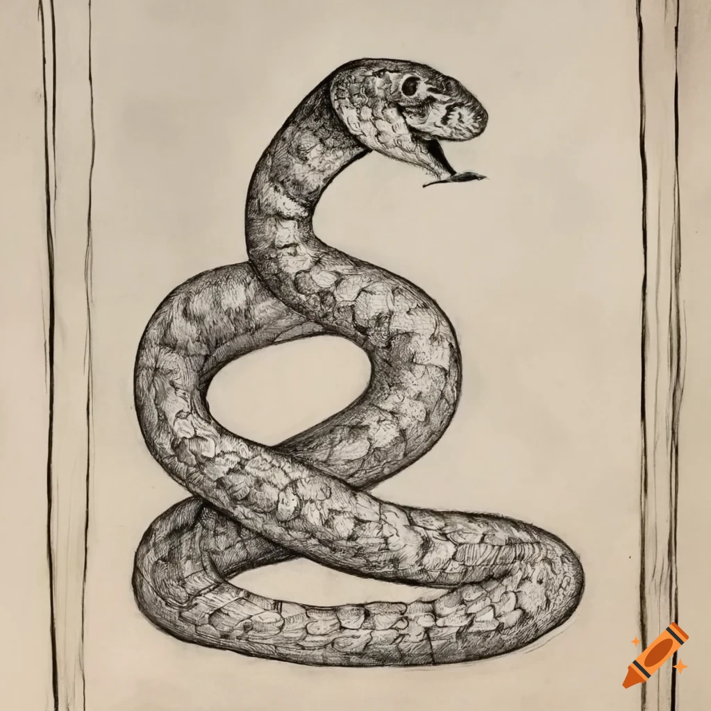 How to Draw a Snake Face - Easy Drawing Art