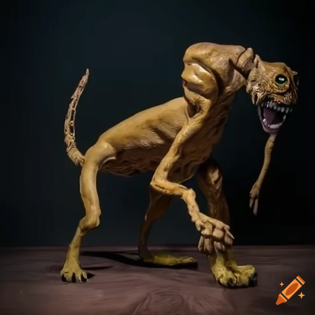 Goosebumps logo with a giant dogman cryptid monster