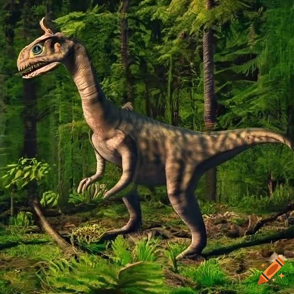 dinosaur with collared lizard color pattern and elephant-like skin texture