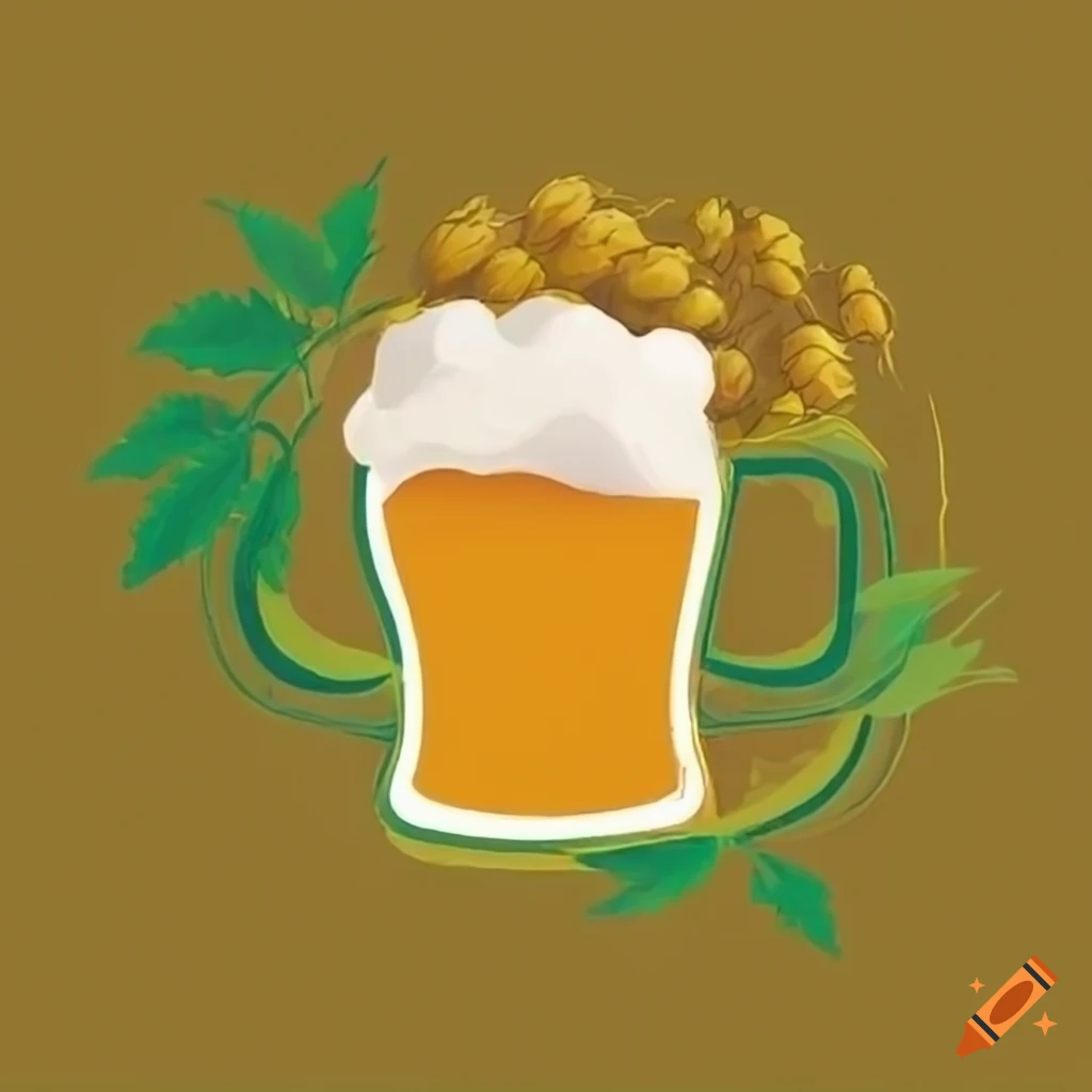 abstract beer logo with citrus theme