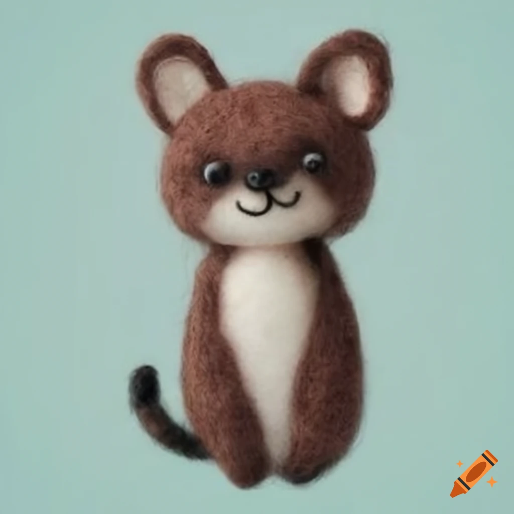 Stylish felted wool animal figurines