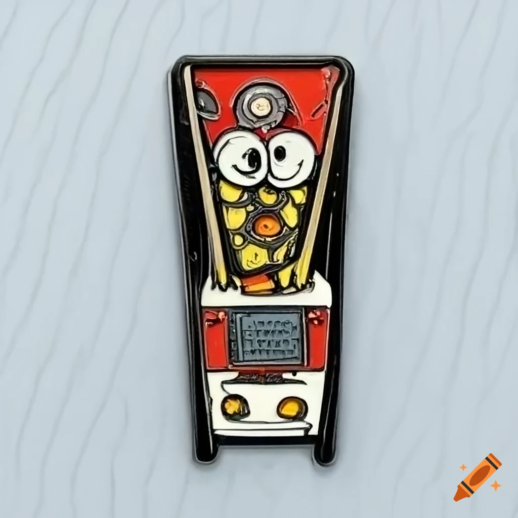 cartoon pinball pin