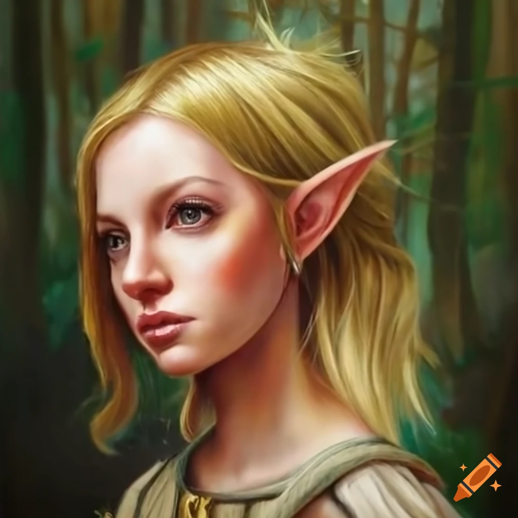Blonde Medieval Elf In A Mystical Forest On Craiyon 5973