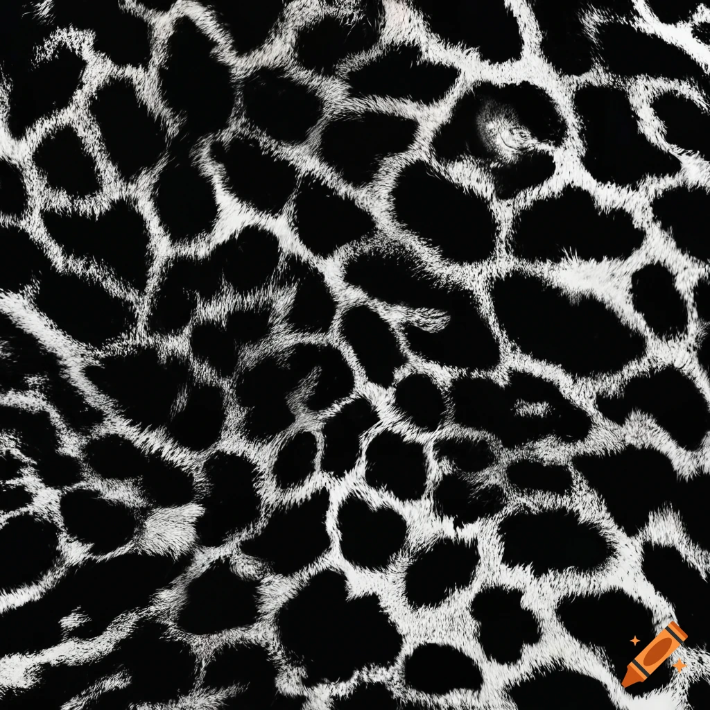 Black and white leopard print texture on Craiyon