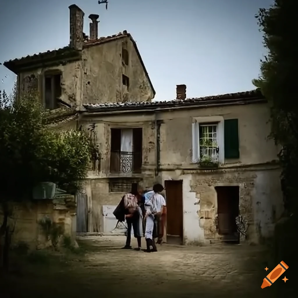 family saying goodbye to their old home