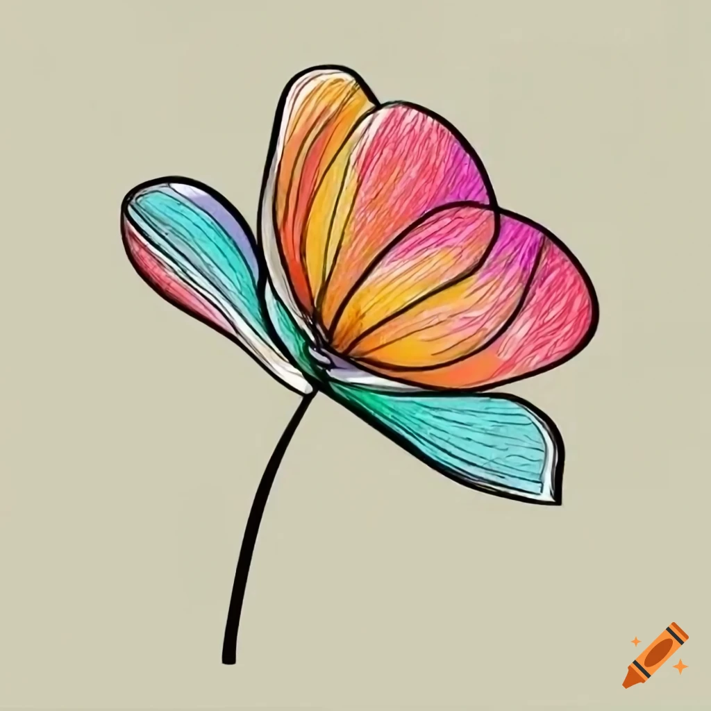 Free Vector | Hand drawn flat design simple flower outline-saigonsouth.com.vn
