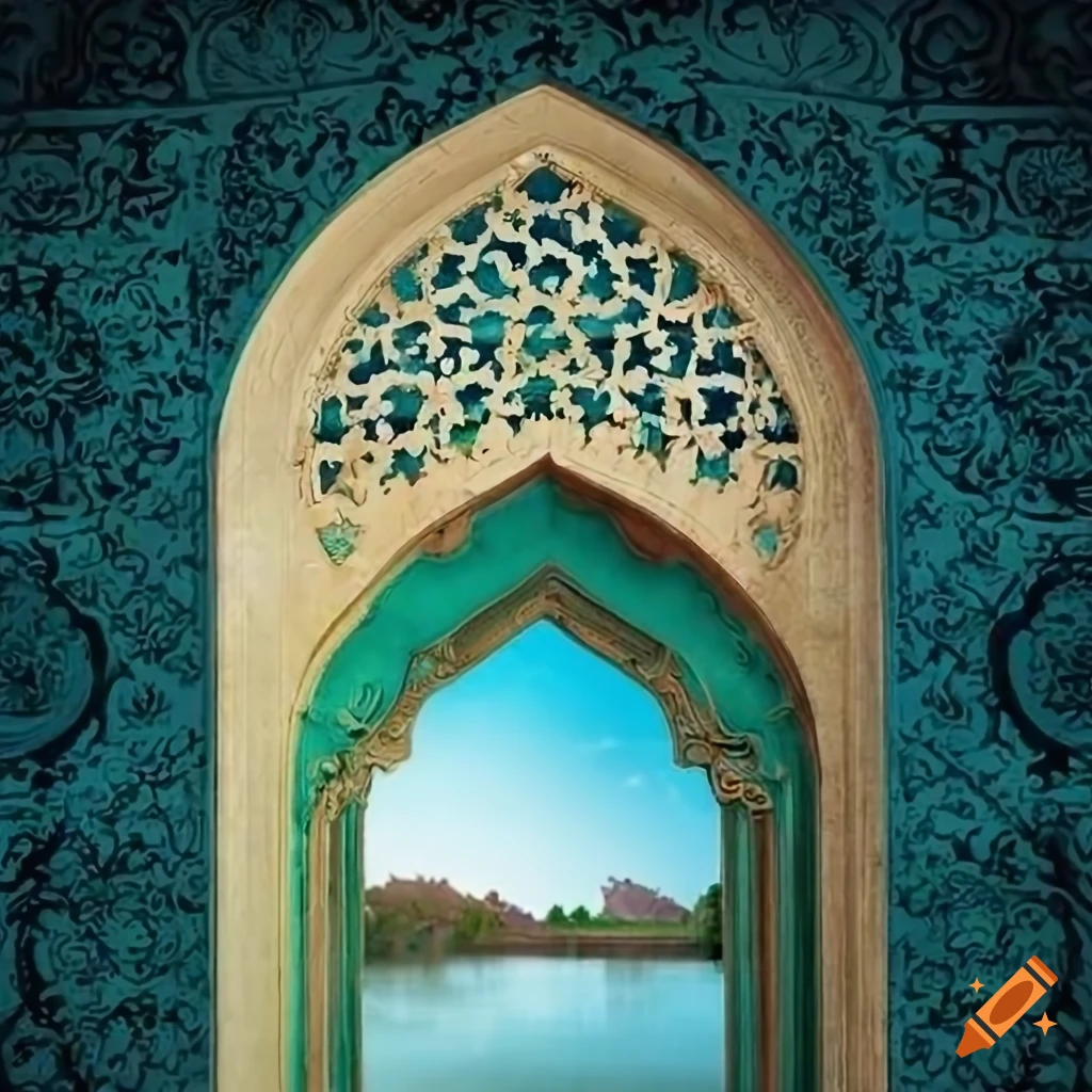 High-resolution image of an islamic mausoleum with baroque arched