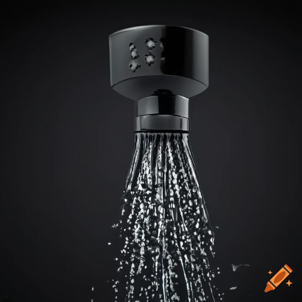 Black shower head on Craiyon