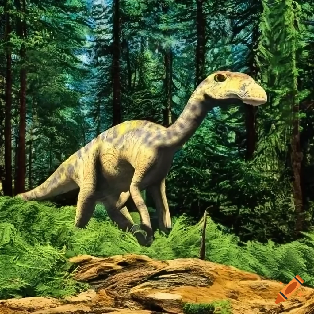 dinosaur with collared lizard color pattern and elephant-like skin texture
