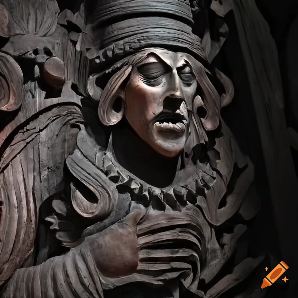 Detailed architectural carving artwork