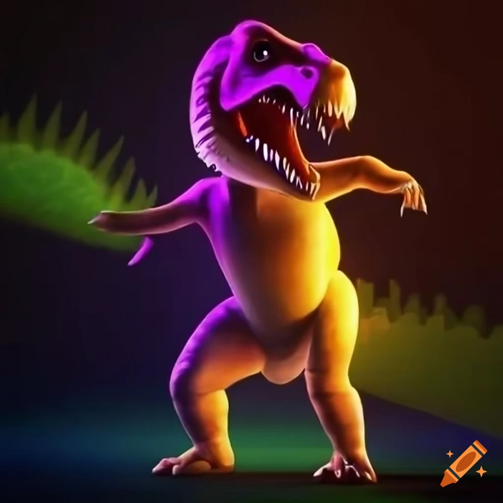 dancing dinosaur animation