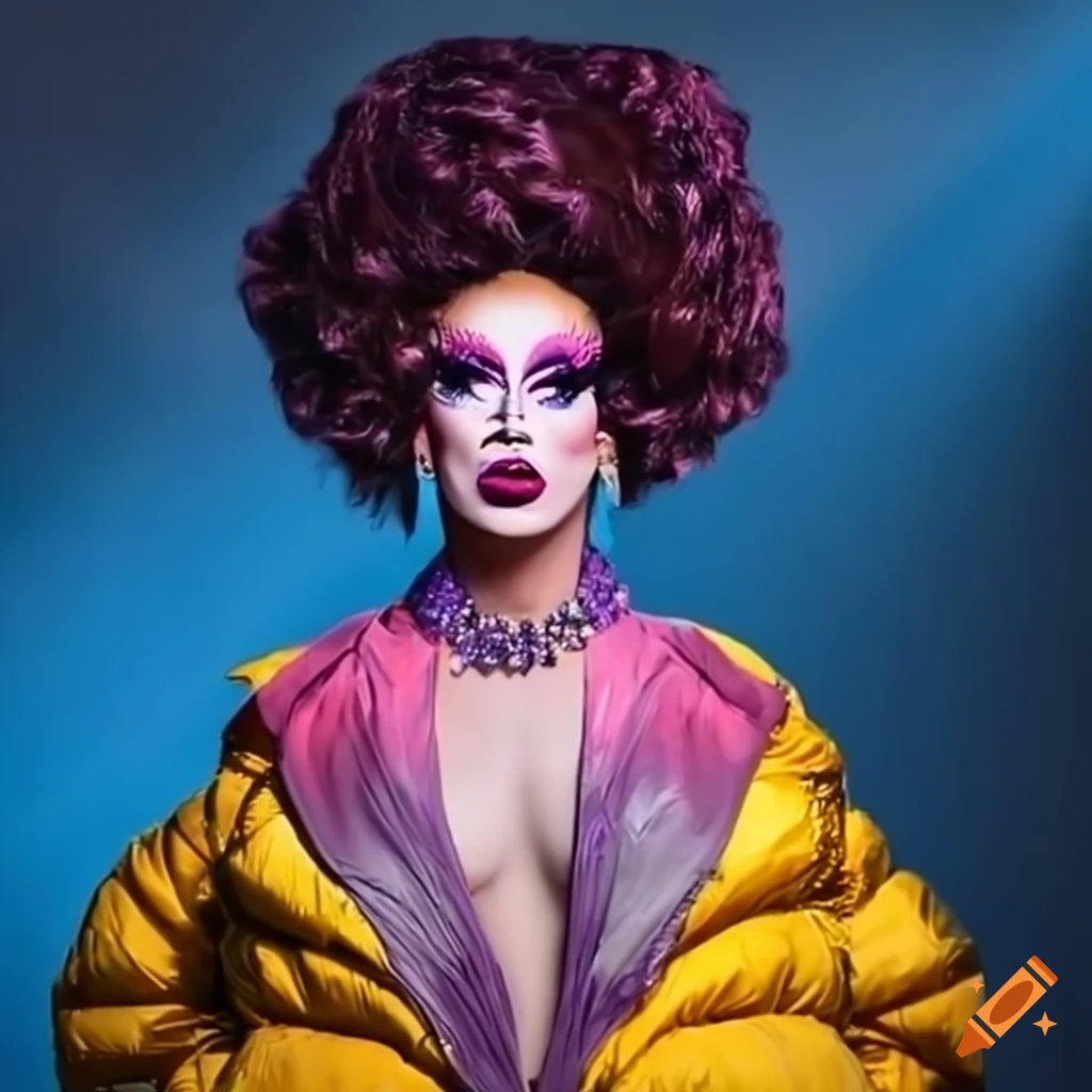 Fierce Drag Queen In A Puff Jacket Themed Outfit On Craiyon