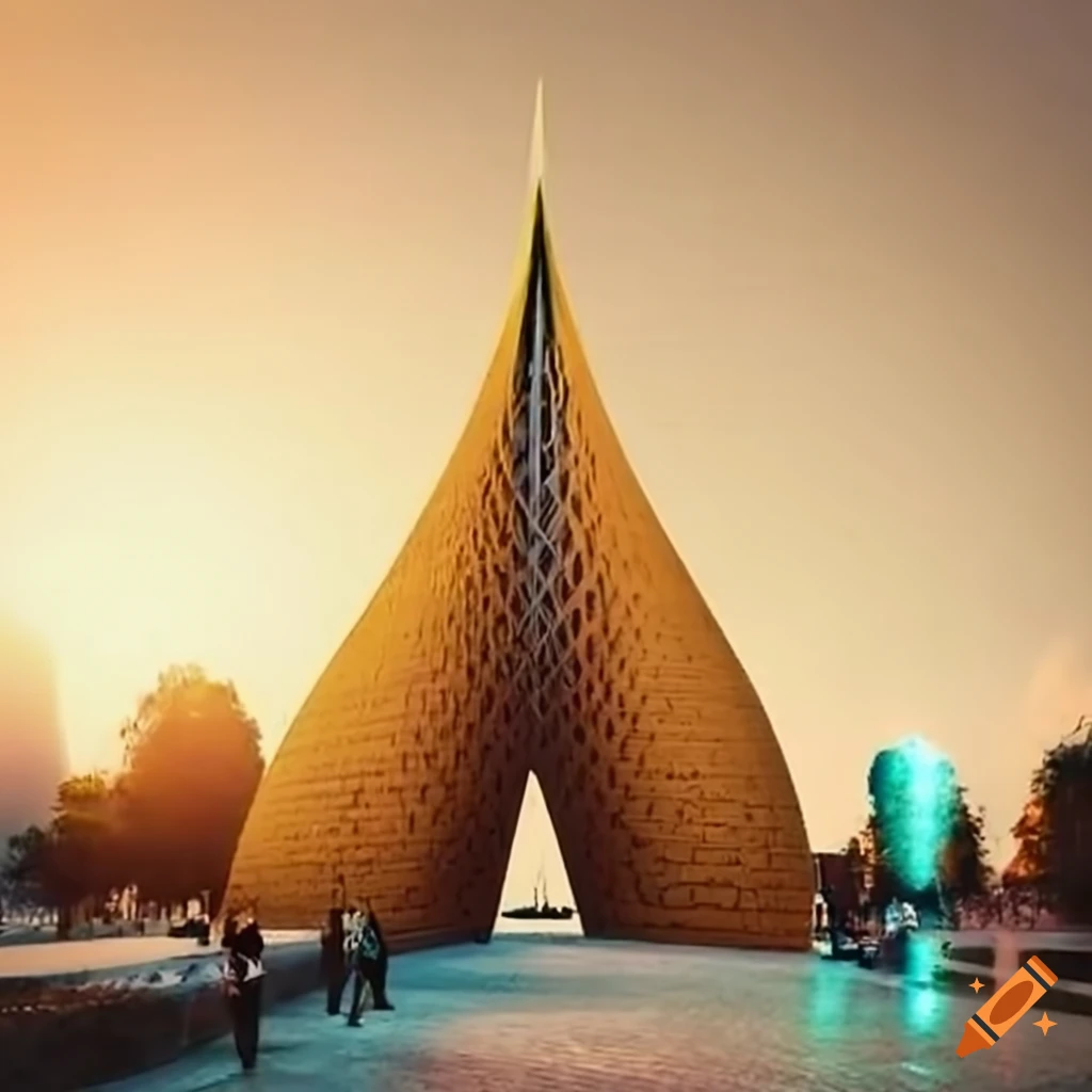urban entrance design inspired by the number seven