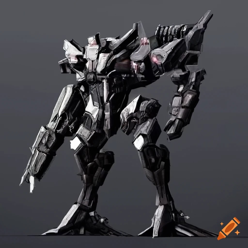 Black mecha flying on Craiyon