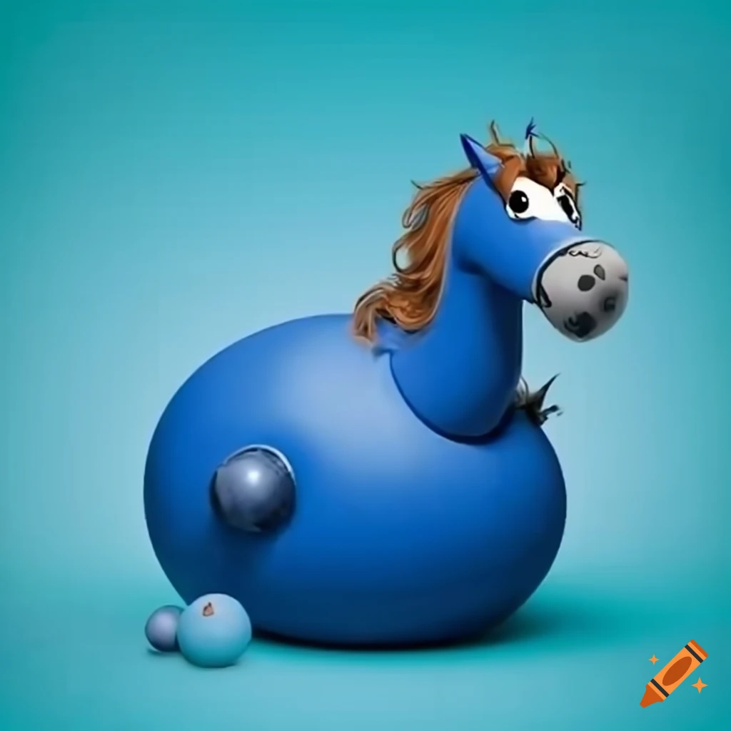 cartoon-horse-turning-into-a-blueberry-on-craiyon