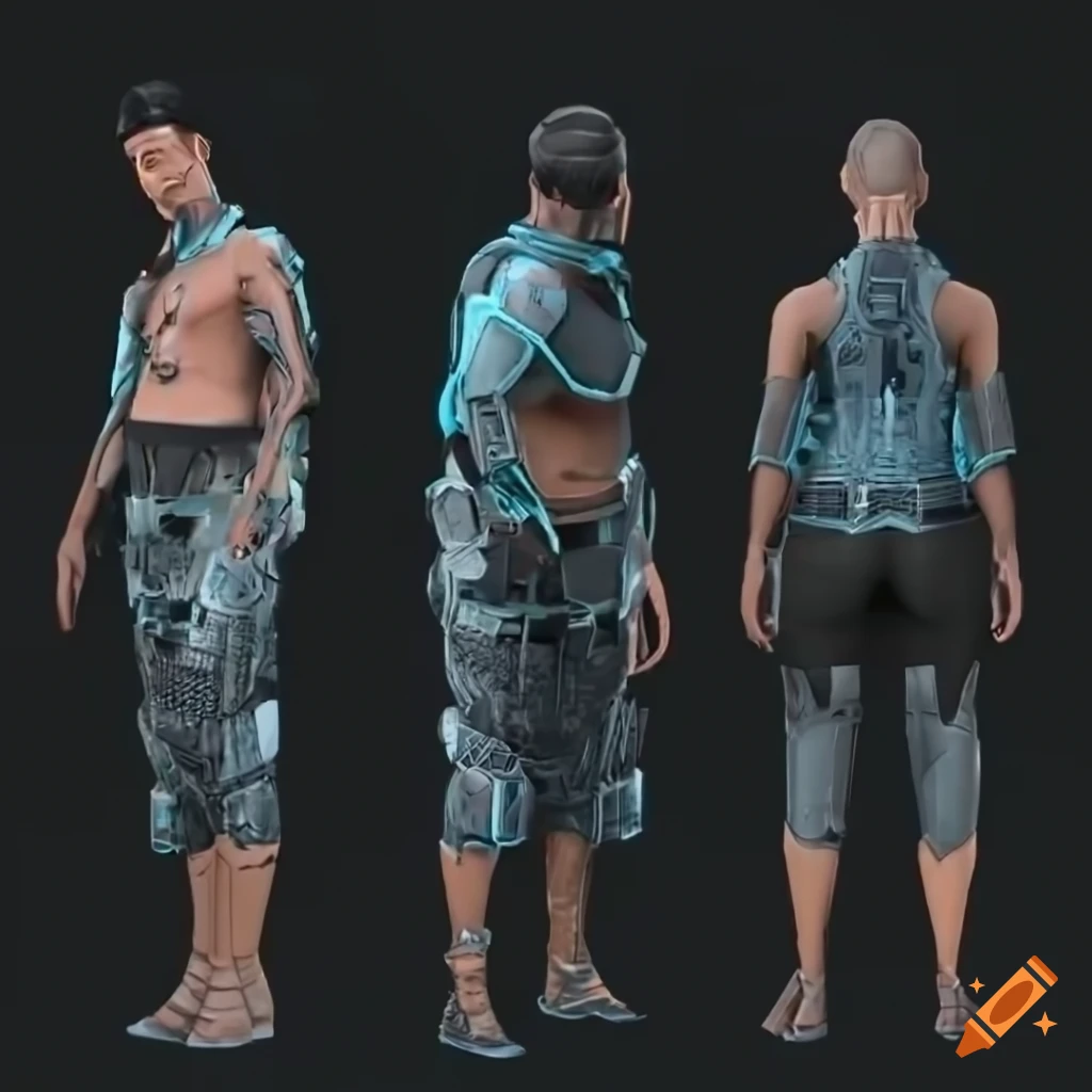 cyberpunk man 3d model