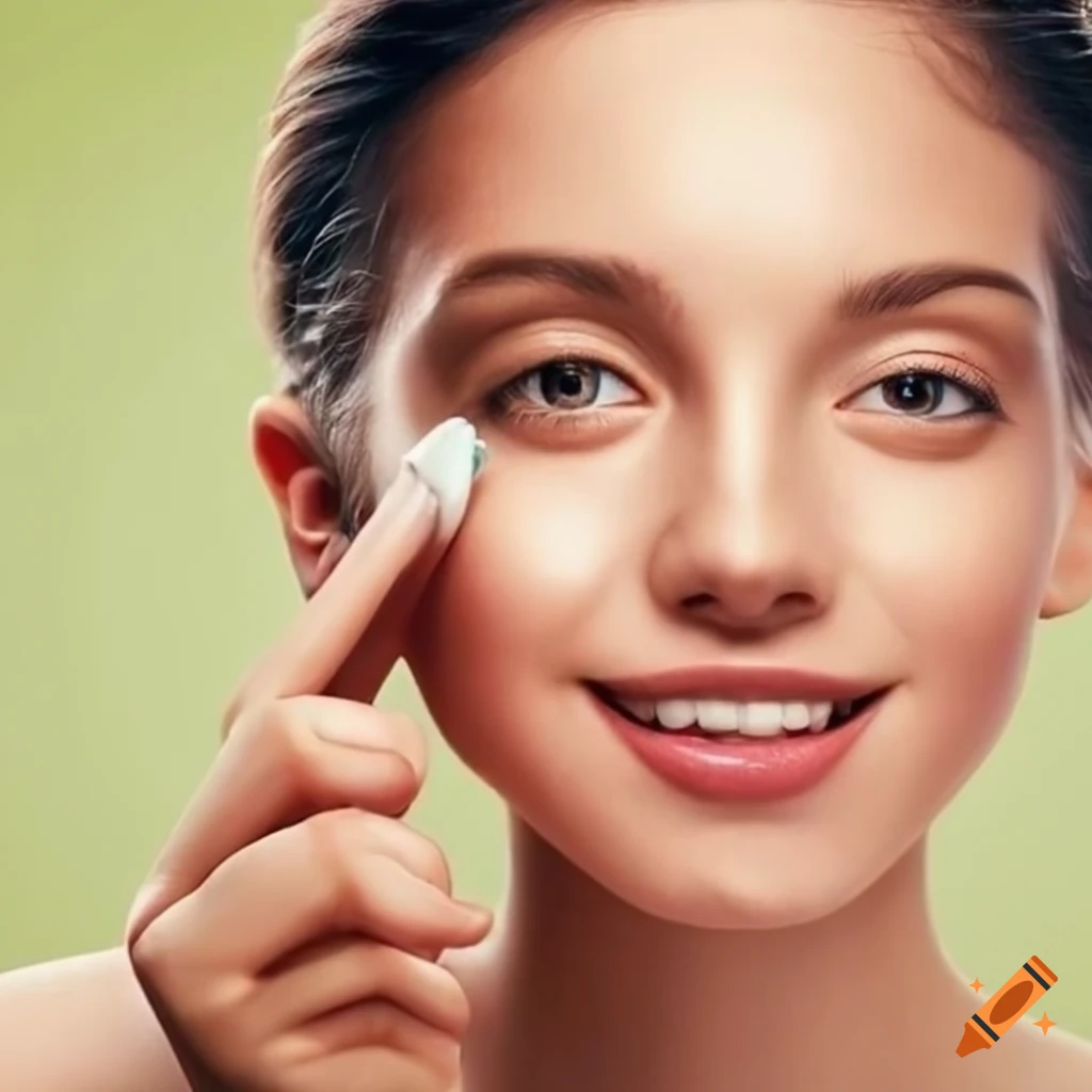 girl taking care of her skin