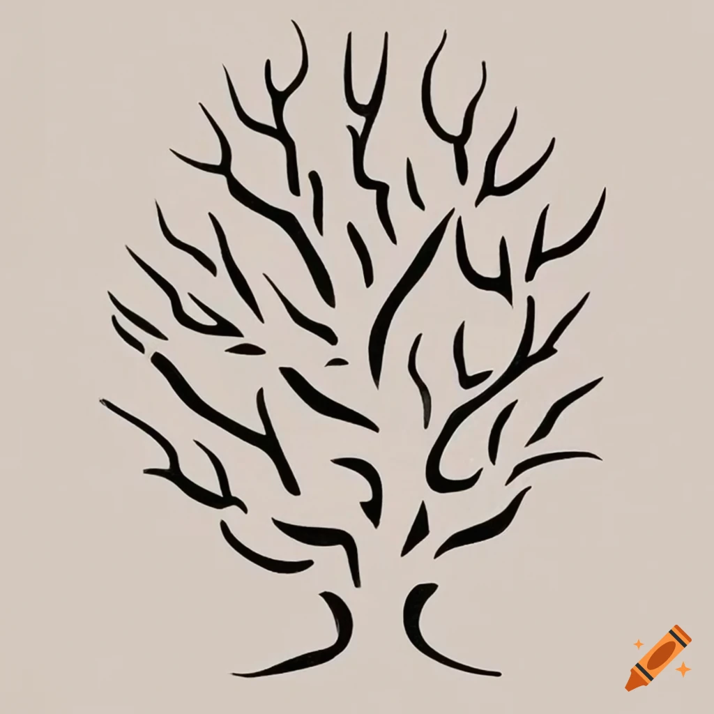 Simple tree stencil design