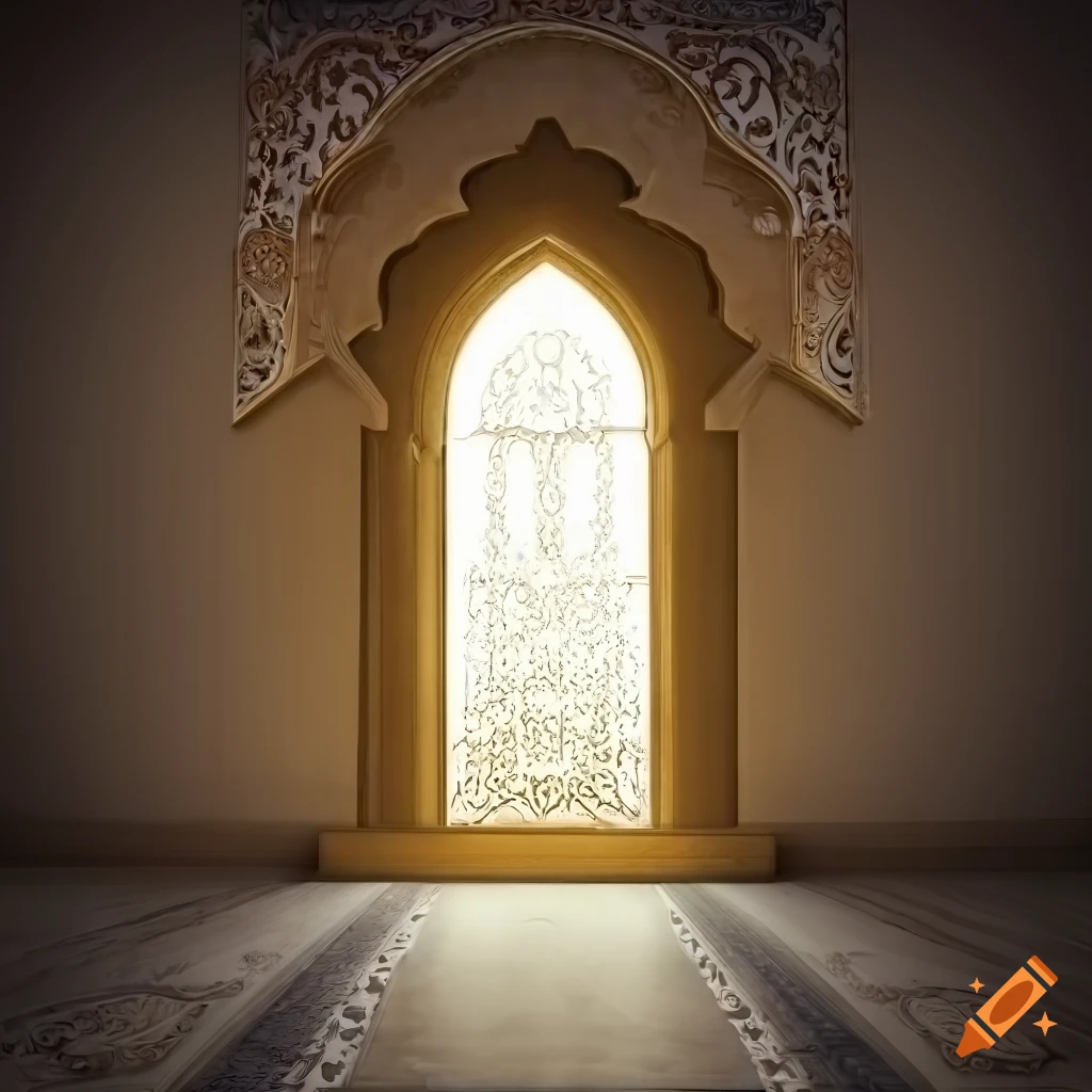 arched window with Islamic ornaments