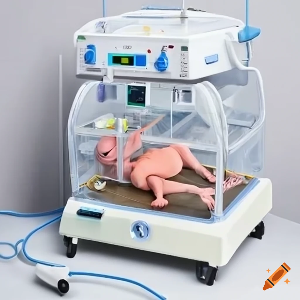baby kangaroo in an incubator with controlled temperature