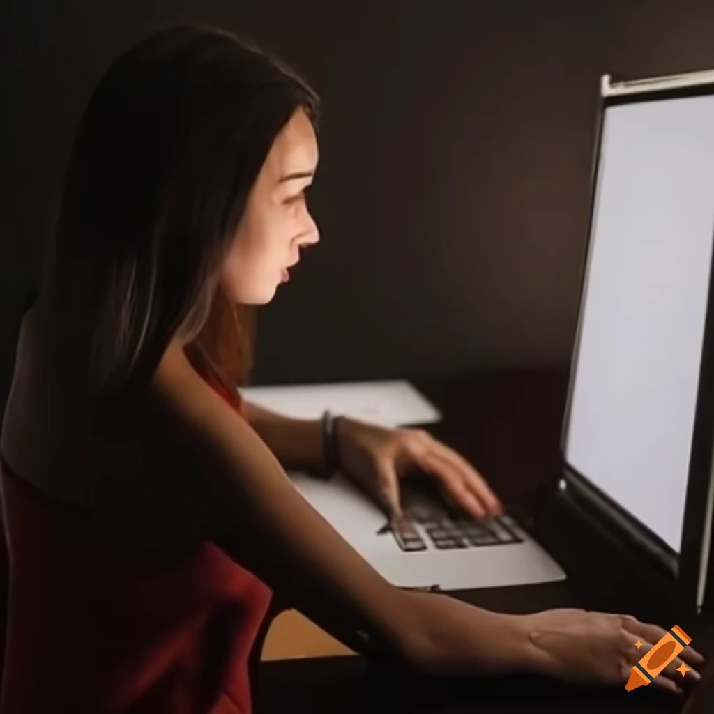 Artist creating memes on a computer on Craiyon