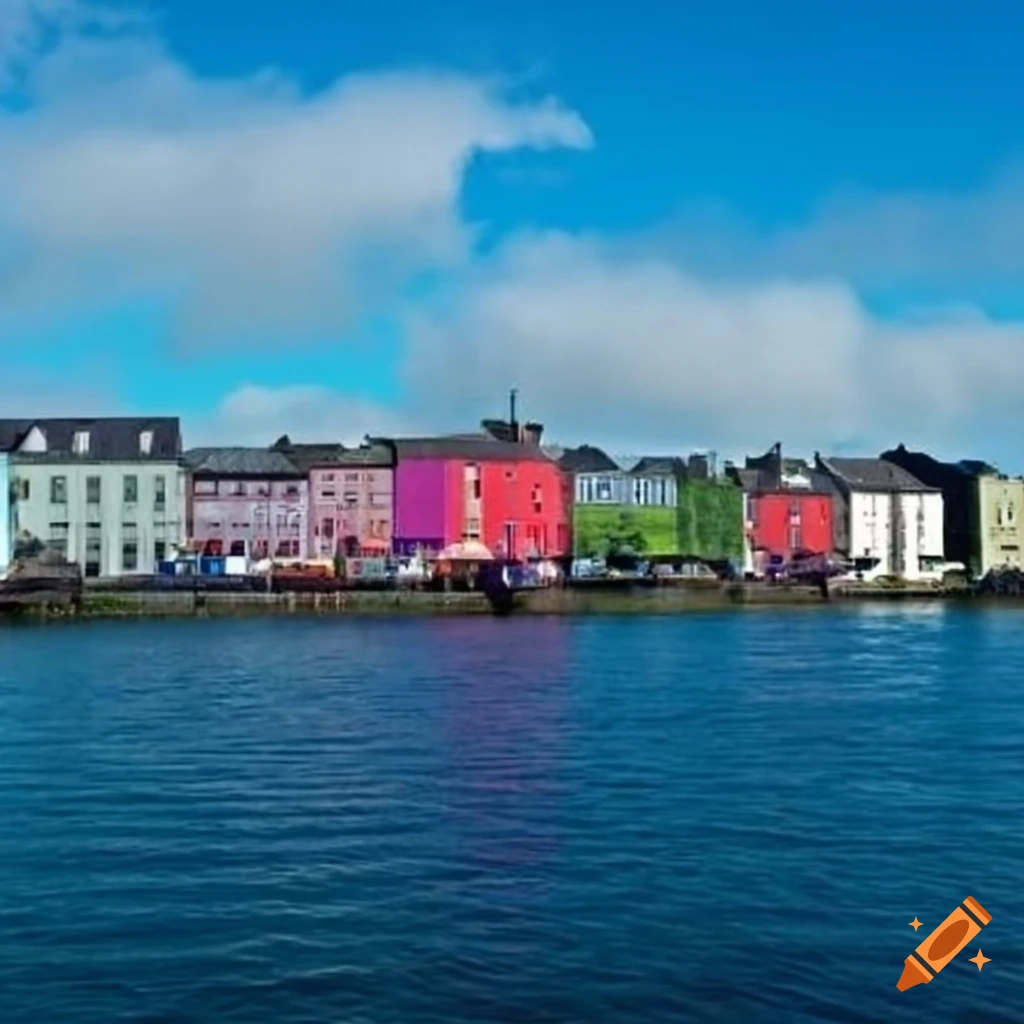 Panoramic view of galway city on Craiyon