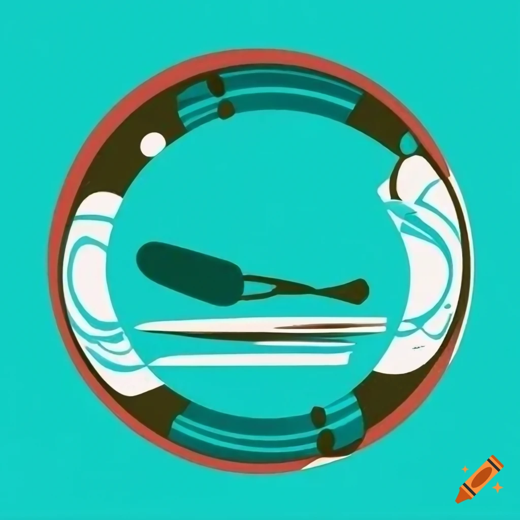 Turquoise Food Logo With A Utensil Cutting On Craiyon