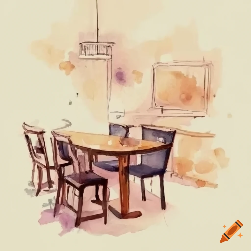 How to draw a dining room using two point perspective - YouTube