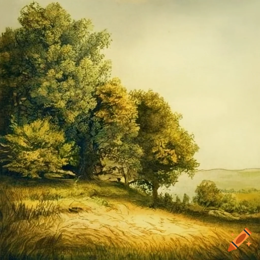 turnip-field-in-a-watercolor-drawing-on-craiyon