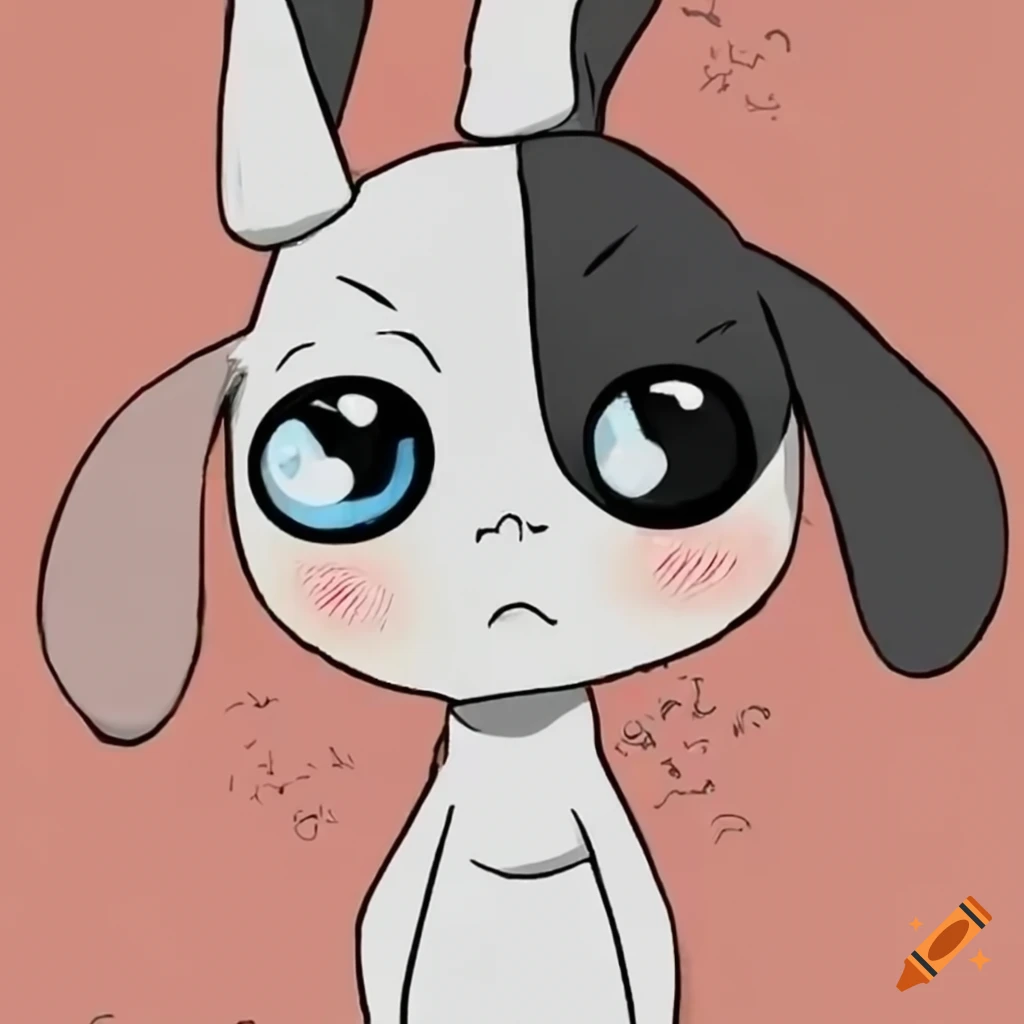 Adorable little creature with droopy ears and big eyes on Craiyon