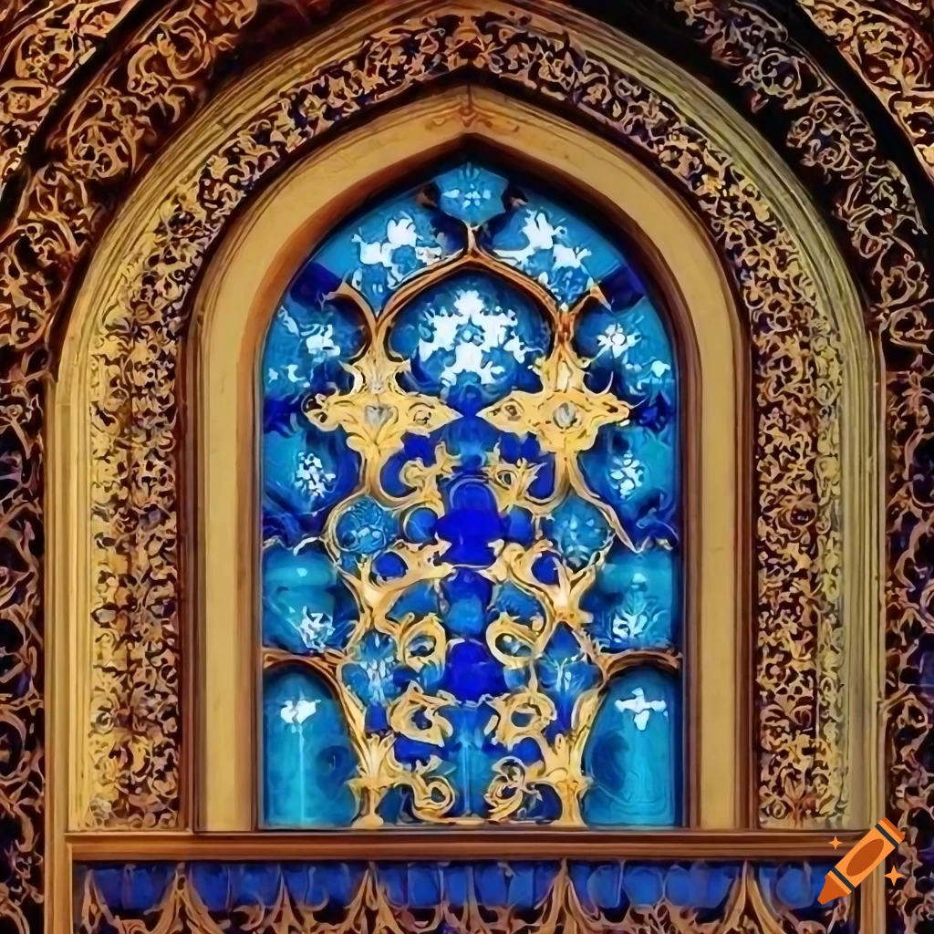 baroque gothic window with Islamic art ornaments