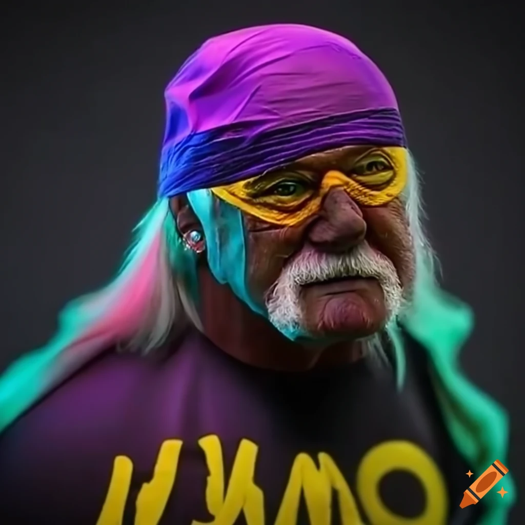 vivid artwork of Hulk Hogan transformed