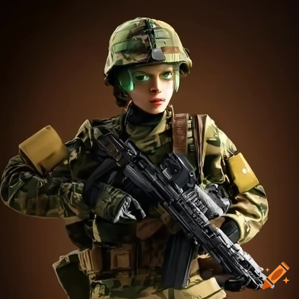 image of a female soldier