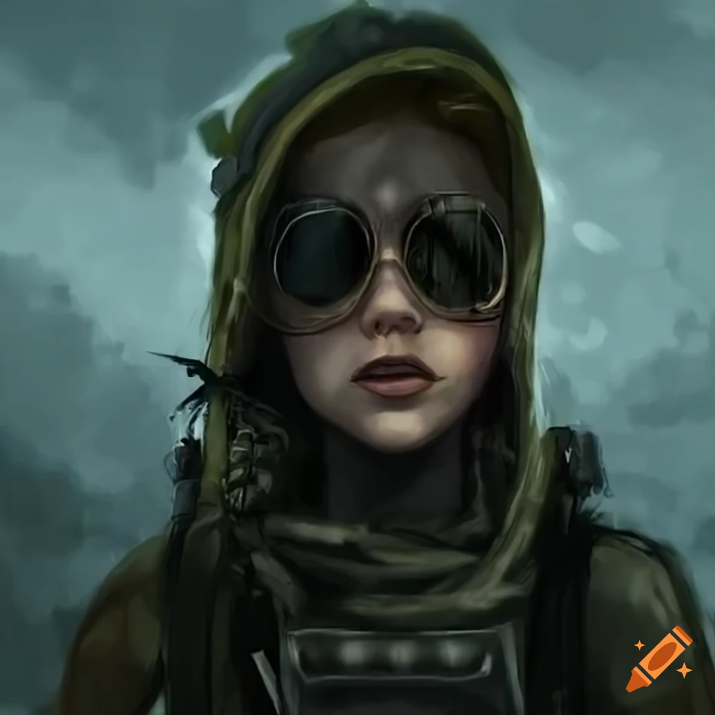 Image of a post-apocalyptic pilot girl