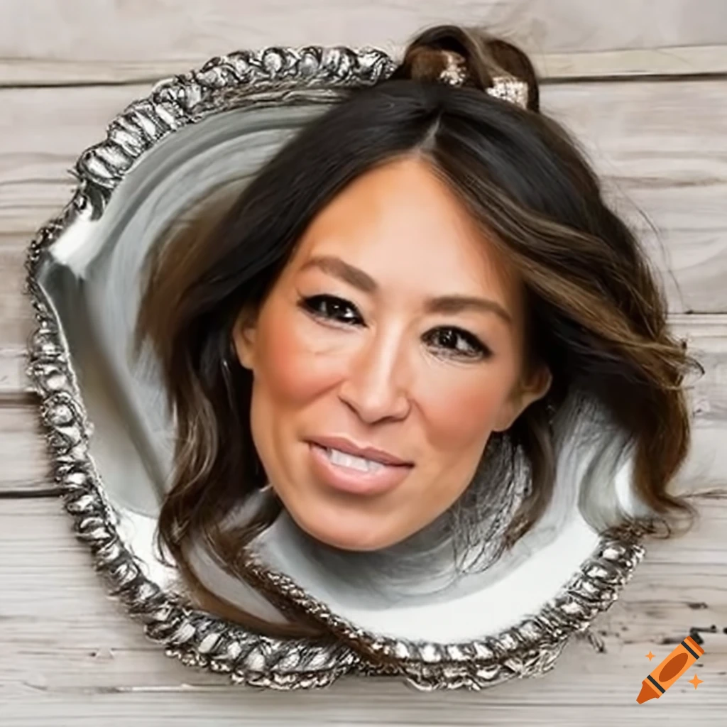 Styling head with flowing hair on silver platter on Craiyon