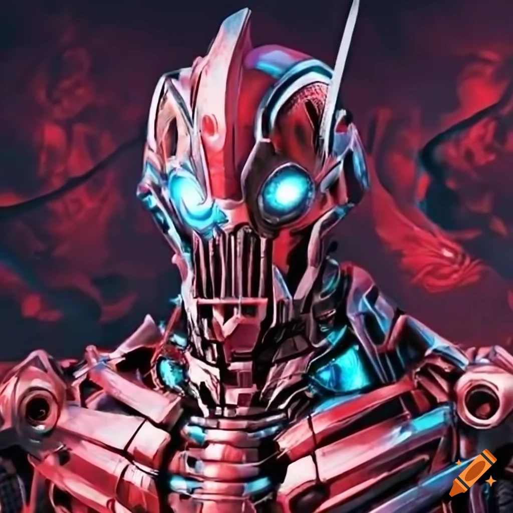 Digital artwork of ultron and lord zedd on Craiyon