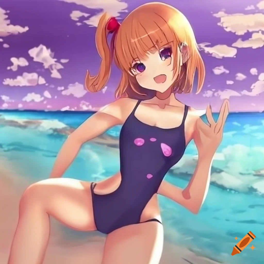 anime girl in swimsuit