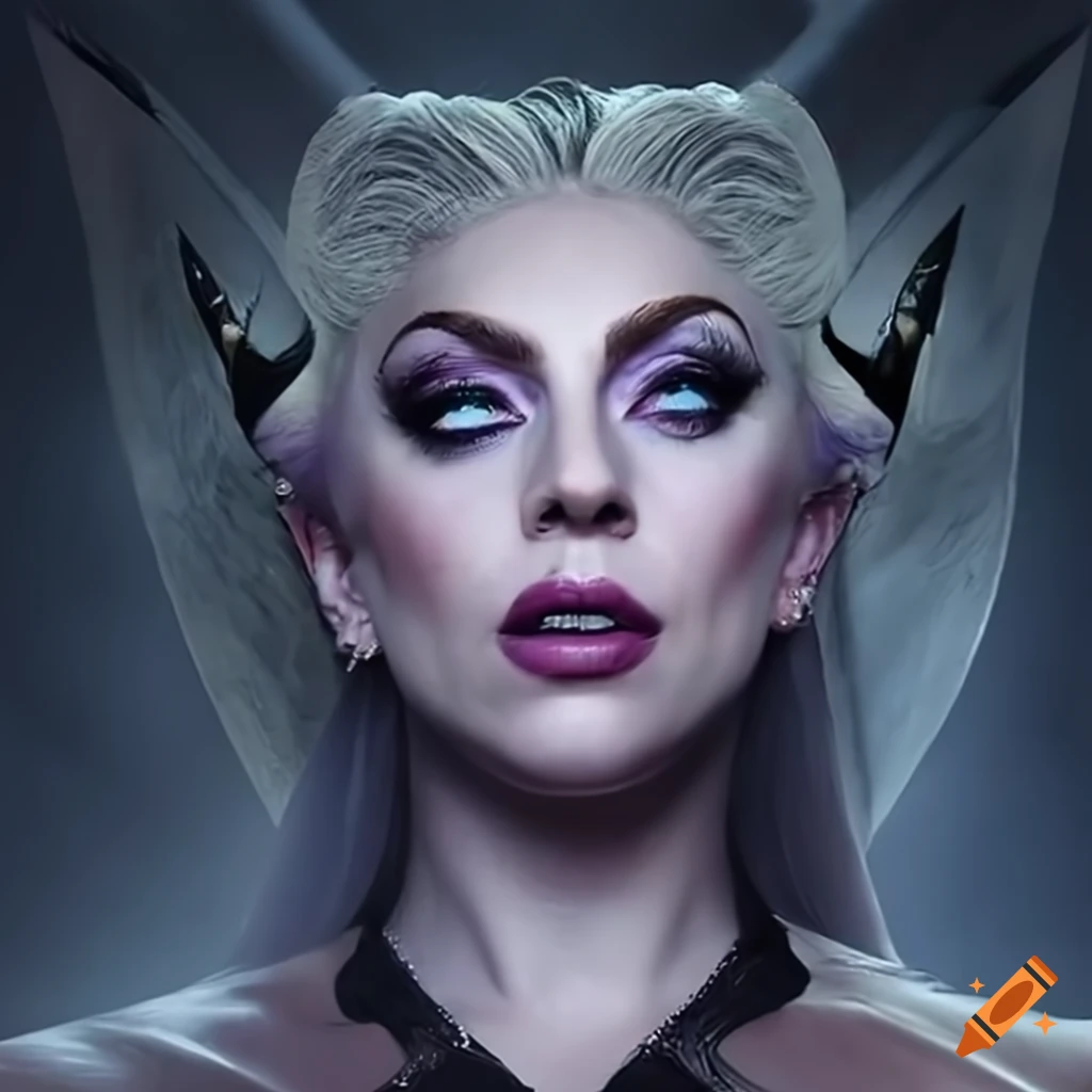 close-up of Lady Gaga as Morgana
