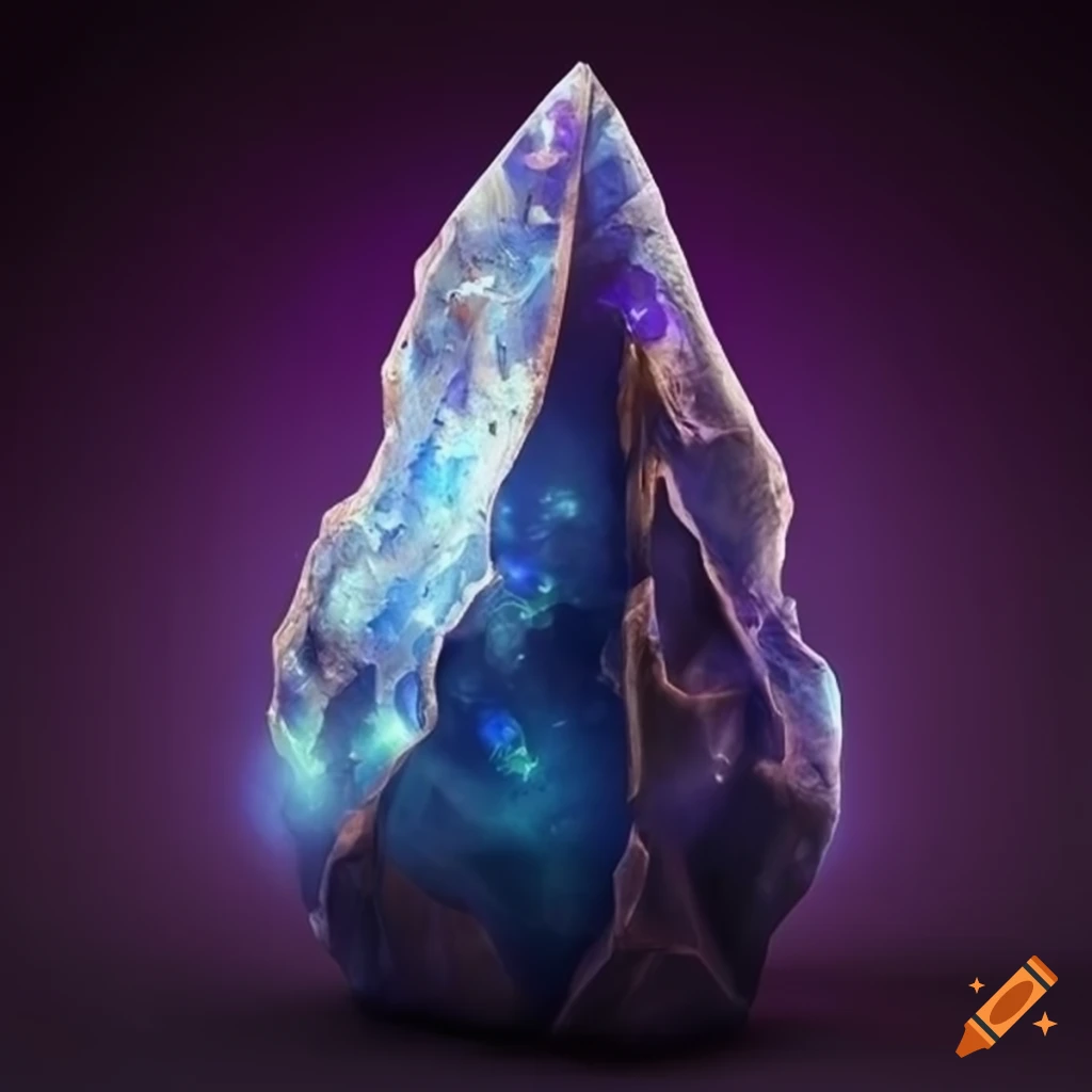 Mystical crystal of medium size, shining and translucent. fantasy art on  Craiyon