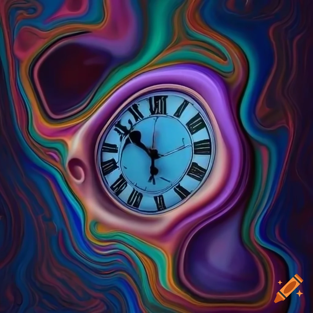 Surreal artwork of melting clocks